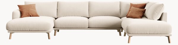 Panoramiczna sofa narożna z weluru Margot (6-osobowa)
