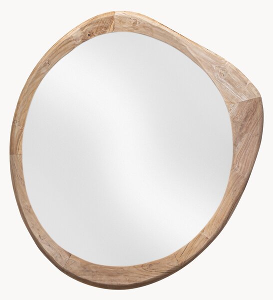 Lustro ścienne z ramą z drewna tekowego Humble