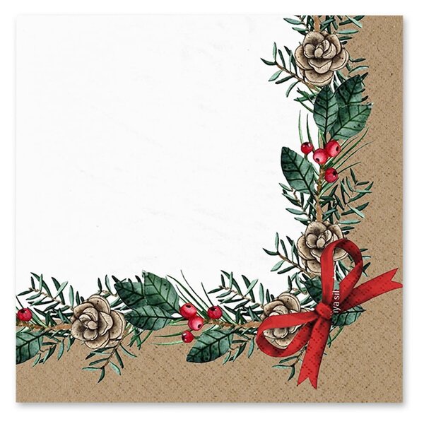 Serwetki zestaw 20 szt. 33x33 cm Christmas Bow – Homéa