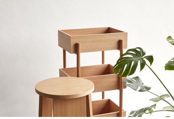 Konsola z litego drewna dębowego 34x43 cm Stack – Hübsch