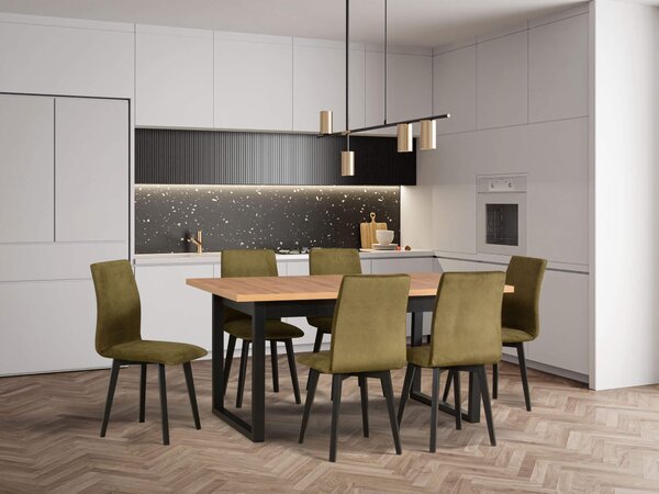 MebleMWM Stół drewniany IKON 3 L laminat 92x160/240