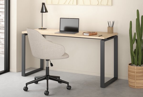 Biurko loft na płozach Sign 150 jackson hickory/szary mat