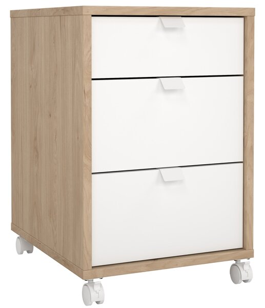 Kontenerek na kółkach 3 szuflady Sign jackson hickory/biały mat