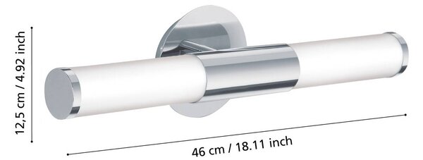 EGLO Kinkiet PALMO, możliwość ściemniania, chromowy / srebrny, łazienka, metal, nowoczesny