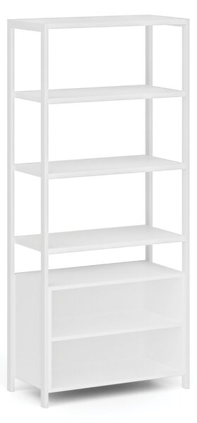Ścianka półkowa HOME OFFICE z szafką półkową, biała