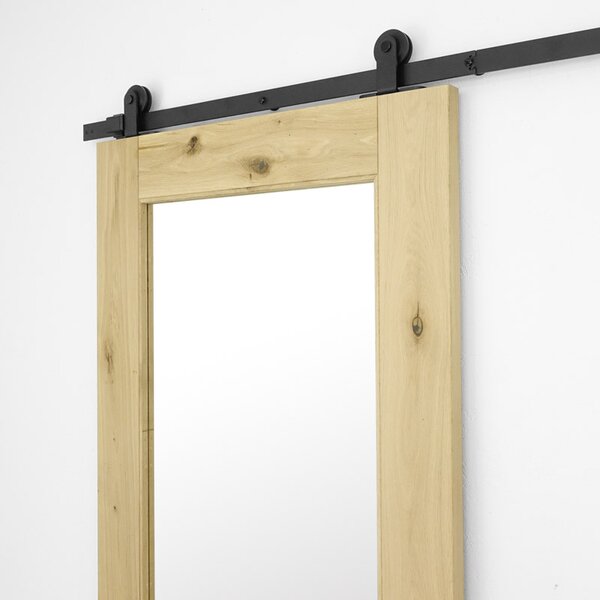 Drzwi przesuwne drewniane dębowe z lustrem MIRROR