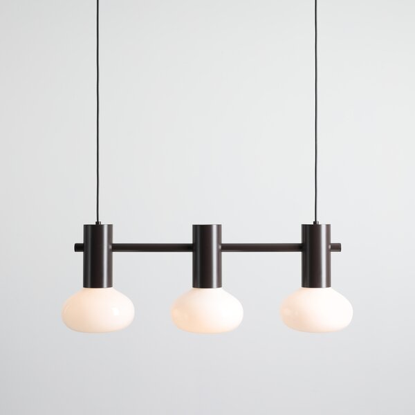 Nowoczesna lampa nad stół do salonu lub jadalni - Flo 3 Mokka