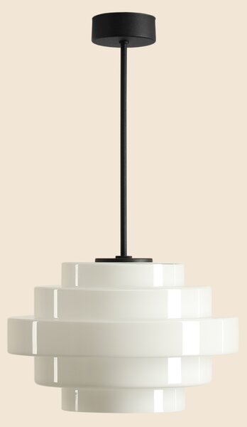 Minimalistyczna lampa sufitowa Filo S z mlecznym kloszem
