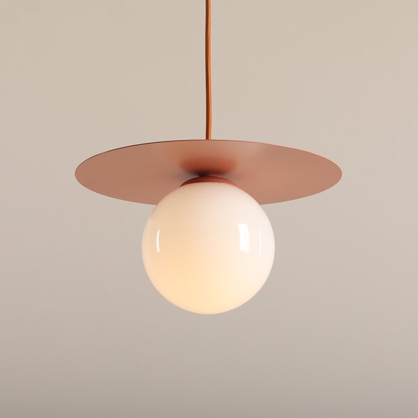 Nowoczesna lampa wisząca Loop S w kolorze koralowym