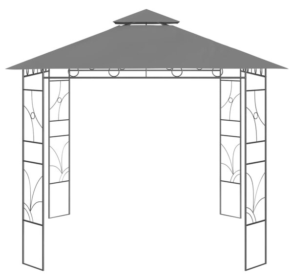 Altana, 3x3x2,7 m, antracytowa, 160 g/m²