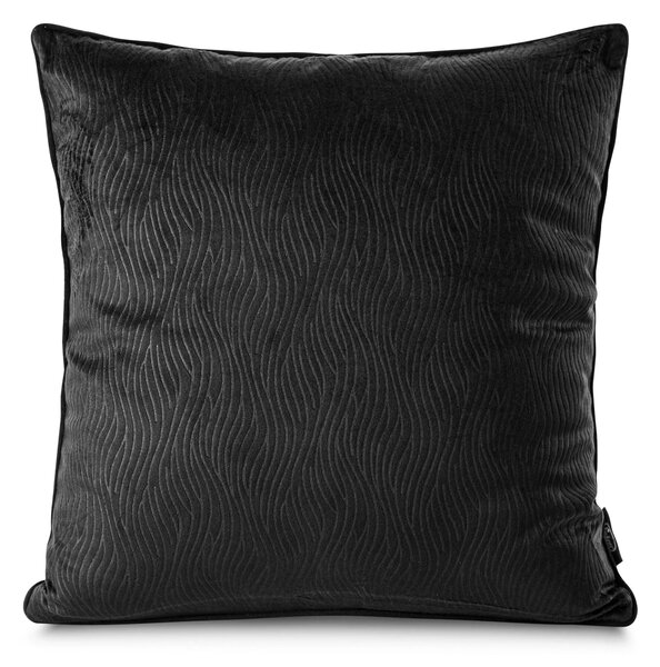 Czarna poszewka dekoracyjna z wytłaczanym wzorem Lili 40x40 cm