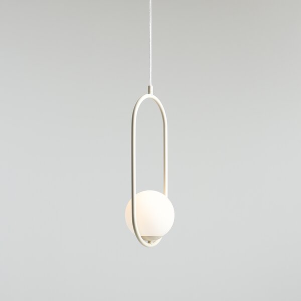 Jasnokremowa lampa wisząca Riva