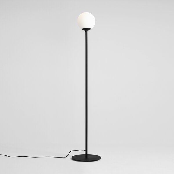 Nowoczesna lampa podłogowa Pinne w klasycznym czarnym kolorze
