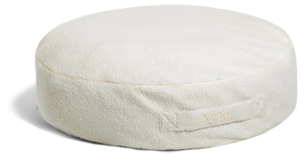 Pufka - siedzisko z jasnego kremowego materiału BINI SOFT BUTTER - M