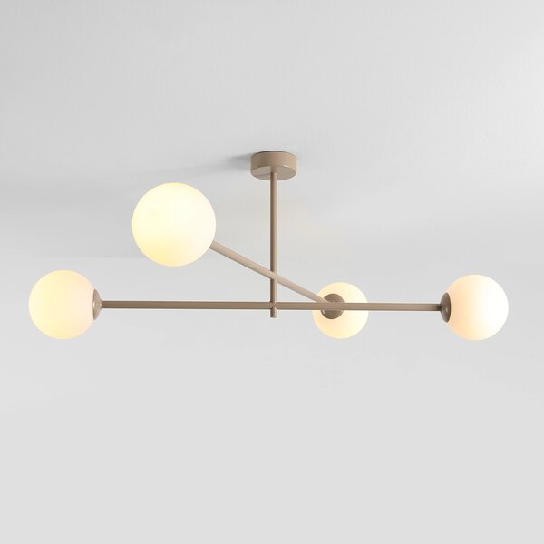 Czteropunktowa lampa sufitowa Pinne - beżowa