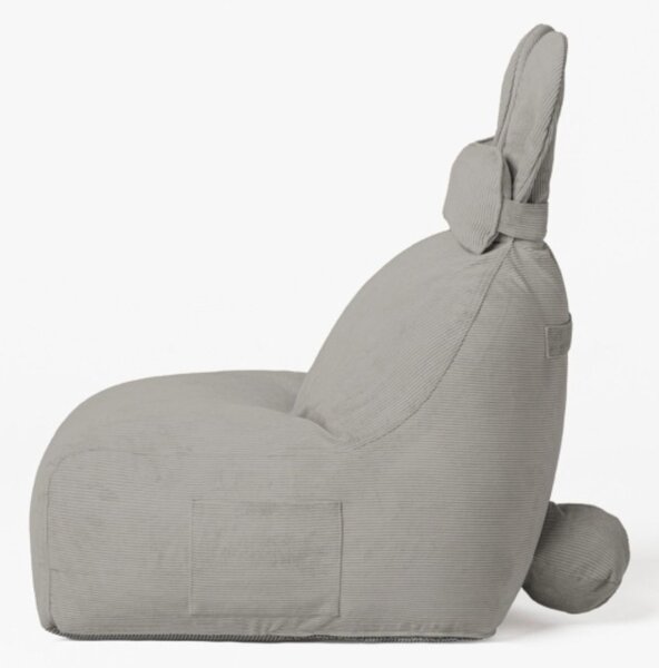 Pufa ze sztruksu w szarym uniwersalnym kolorze FUNNY BUNNY