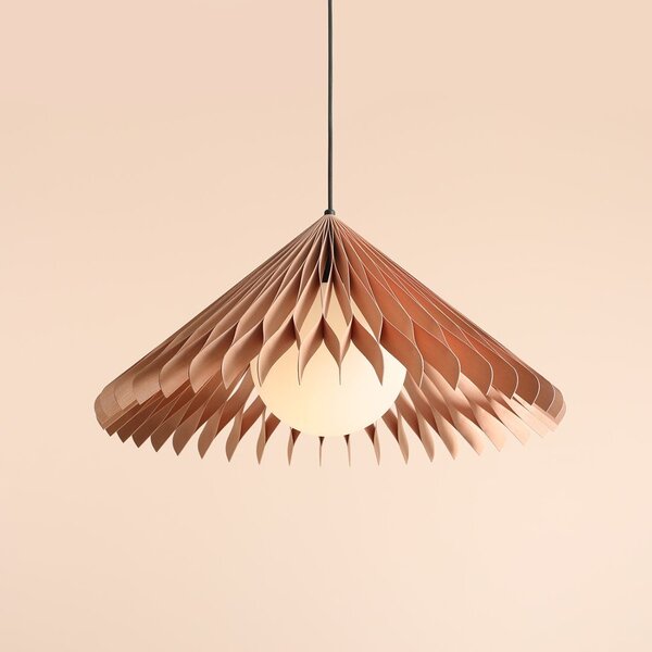Lampa wisząca z drewna bukowego Nature Sun