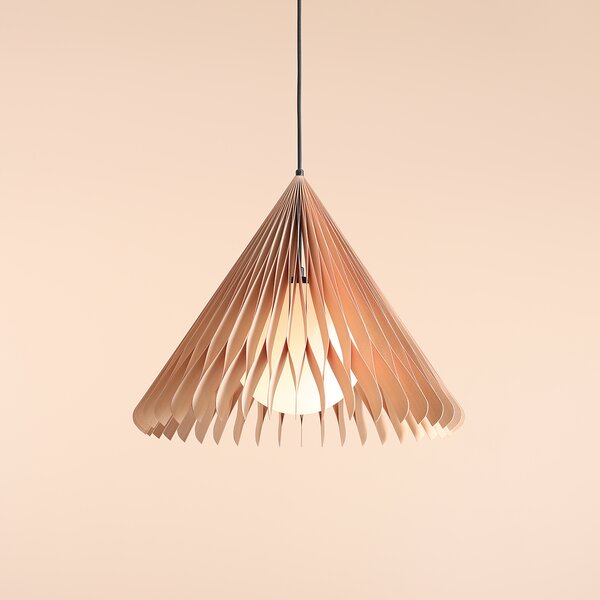 Lampa wisząca nad wyspę kuchenną z drewnianym abażurem - Nature Sun
