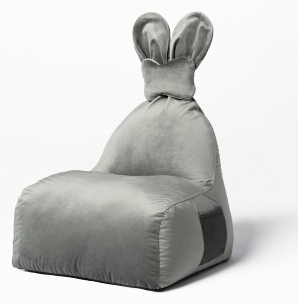 Pufa w kolorze ciemnej szarości FUNNY BUNNY