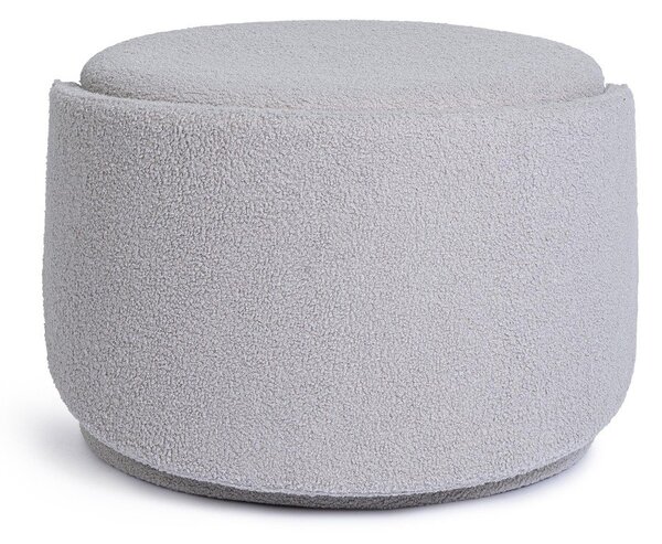 Jasnoszary puf z materiału bouclé Anthea – Yes Everyday