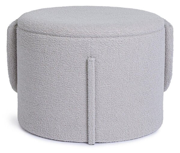 Jasnoszary puf z materiału bouclé Anthea – Yes Everyday