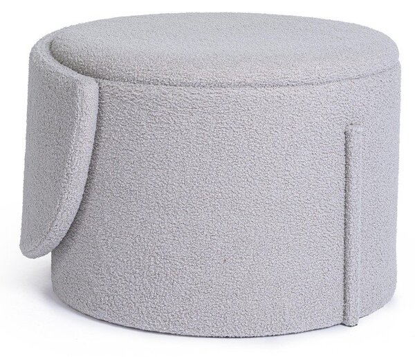 Jasnoszary puf z materiału bouclé Anthea – Yes Everyday