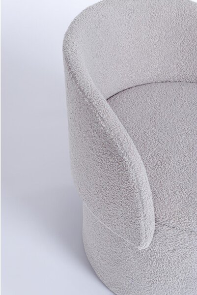 Jasnoszary puf z materiału bouclé Anthea – Yes Everyday