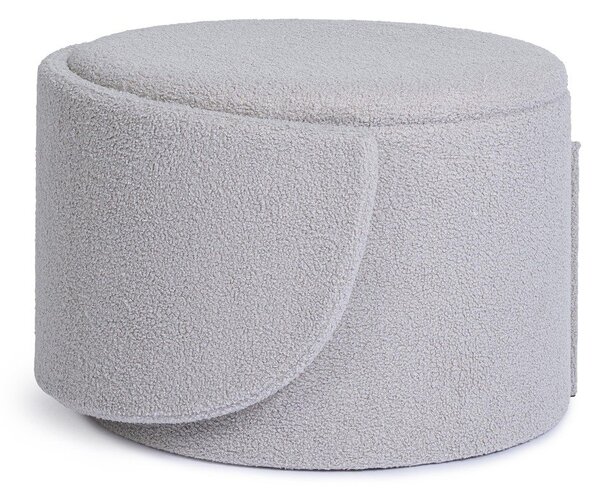 Jasnoszary puf z materiału bouclé Anthea – Yes Everyday