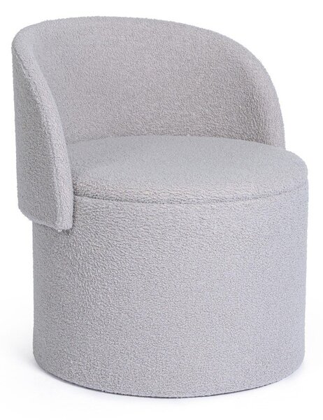 Jasnoszary puf z materiału bouclé Anthea – Yes Everyday