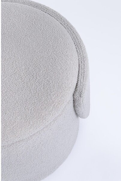 Jasnoszary puf z materiału bouclé Anthea – Yes Everyday