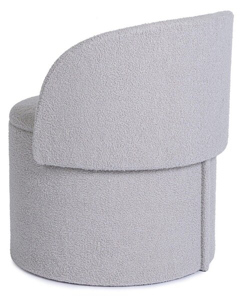 Jasnoszary puf z materiału bouclé Anthea – Yes Everyday