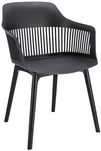 Czarne krzesło nowoczesne na taras - Sazo 4X