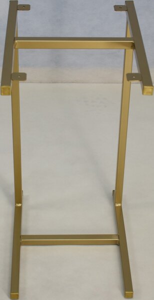 Minimalistyczny stolik boczny złoty + beton N5-B68