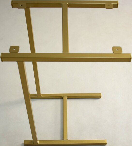 Minimalistyczny stolik boczny złoty + beton N5-B68