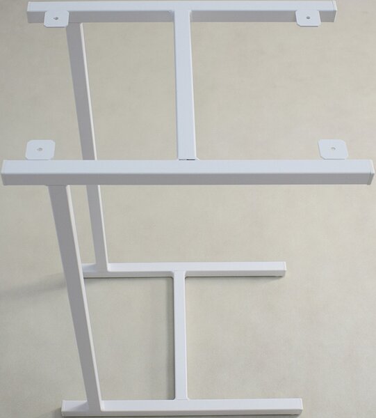 Minimalistyczny stolik pomocniczy biały + beton M4-B71