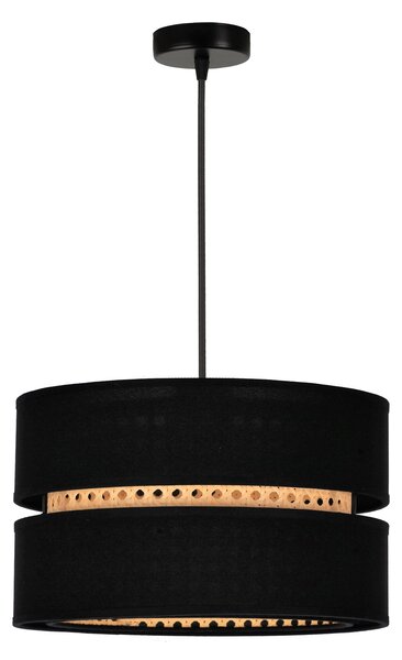 Lampa wisząca z rattanowym abażurem DUO