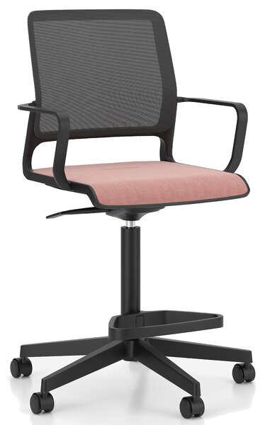 Obrotowy hoker do biura z siatkowym oparciem Xilium Counter Swivel Chair Mesh