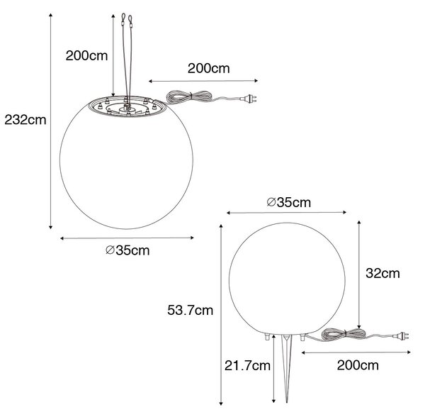 Nowoczesna lampa zewnętrzna biała 35 cm IP65 - Nura