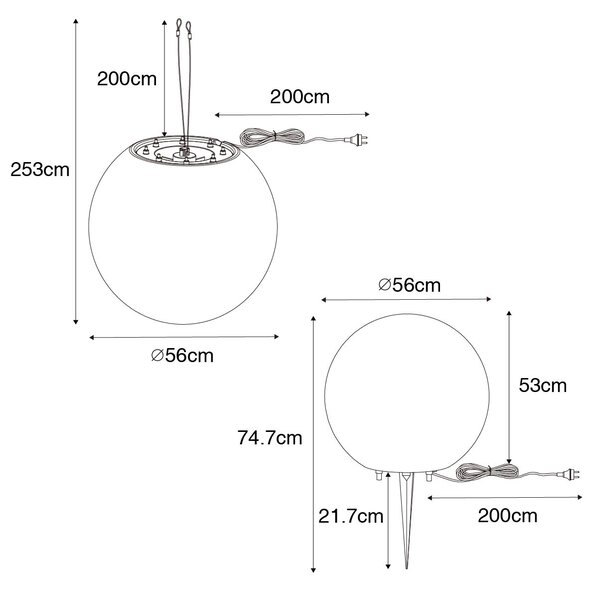 Nowoczesna lampa zewnętrzna biała 56 cm IP65 - Nura