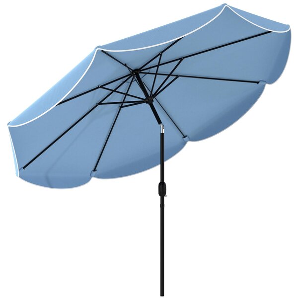 Parasol Outsunny, średnica 265 cm, parasol balkonowy i plażowy z możliwością regulacji kąta nachylenia w 3 stopniach