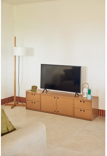 Szafka pod TV w naturalnym kolorze 157x42x40 cm Wally – Teulat