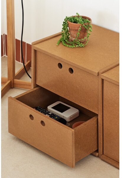 Szafka pod TV w naturalnym kolorze 157x42x40 cm Wally – Teulat