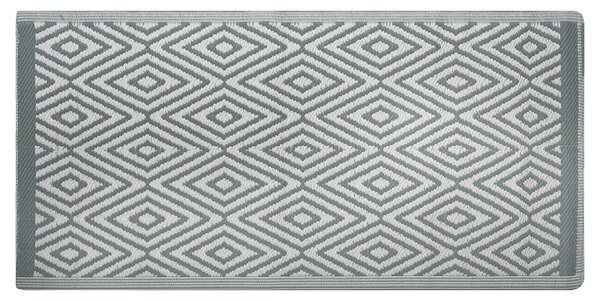 Nowoczesny dywan wykładzina zewnętrzna 90x150cm geometryczny wzór zielony Sikar Beliani