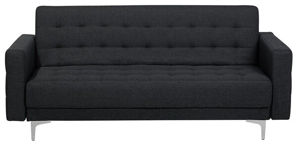 Modułowa sofa rozkładana 3-osobowa pikowana grafitowa Aberdeen Beliani