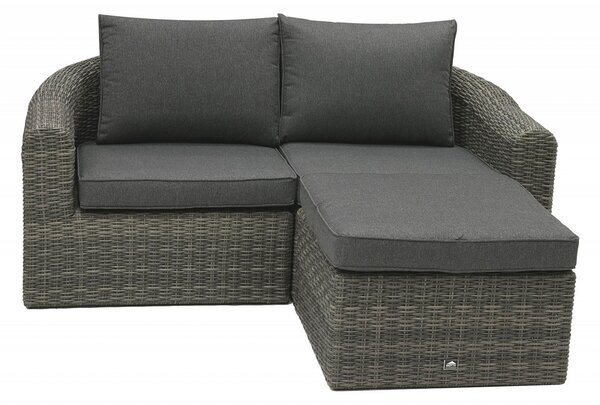 Rattanowy zestaw modułowy BORNEO LUXURY dla 2-3 osób (szary)