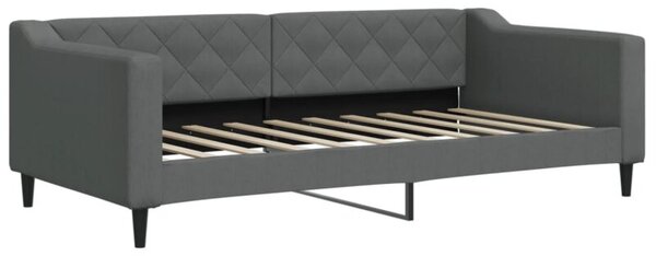 Sofa z funkcją spania, ciemnoszara, 90x190 cm, obita tkaniną