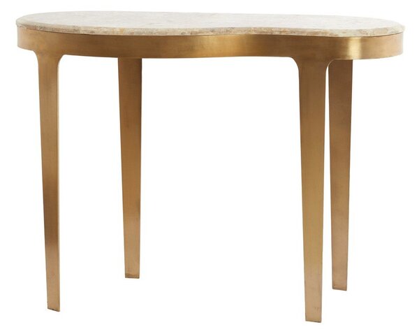 Konsola z marmurowym blatem w kolorze brązu/szarobrązowa 40x110 cm Giulio – Light & Living