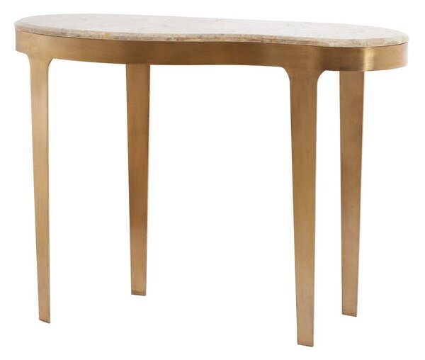 Konsola z marmurowym blatem w kolorze brązu/szarobrązowa 40x110 cm Giulio – Light & Living