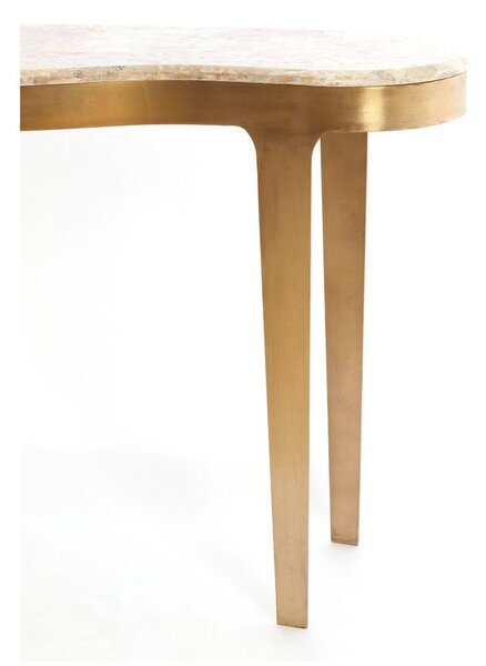 Konsola z marmurowym blatem w kolorze brązu/szarobrązowa 40x110 cm Giulio – Light & Living