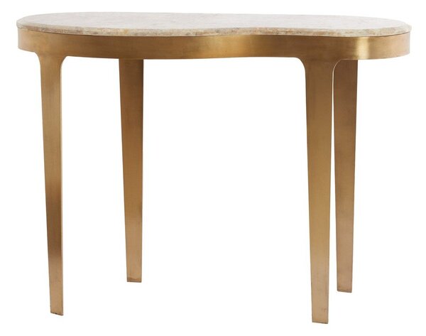Konsola z marmurowym blatem w kolorze brązu/szarobrązowa 40x110 cm Giulio – Light & Living